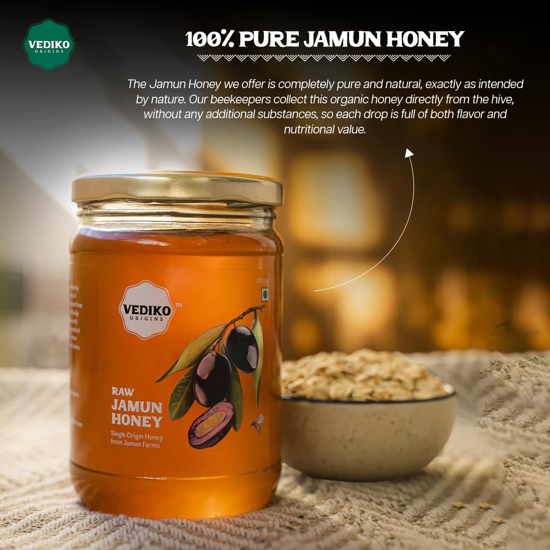 Vediko Origins Organic Farm Fresh Raw Jamun Honey