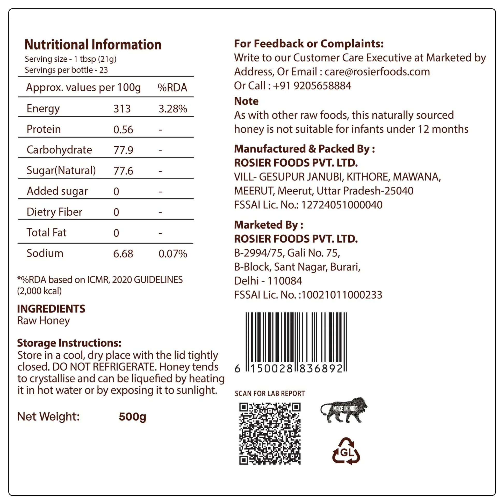 Pure & Organic Wild Forest Honey